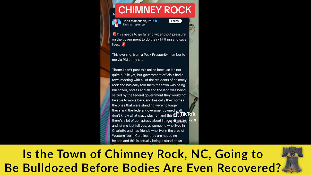 Is the Town of Chimney Rock, NC, Going to Be Bulldozed Before Bodies Are Even Recovered?