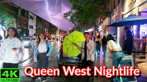 【4K】Last Saturday Night of Summer Toronto Thunderstorm Canada 🇨🇦