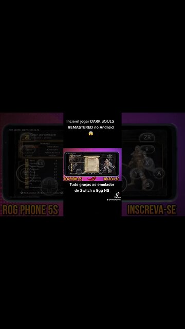 Que incrível poder jogar DARK SOULS REMASTERED no celular Android, graças ao Egg NS Emulator Switch