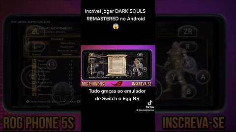 Que incrível poder jogar DARK SOULS REMASTERED no celular Android, graças ao Egg NS Emulator Switch