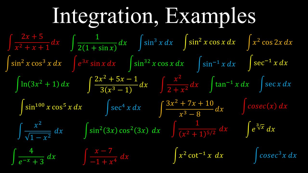 Integration, Examples - Calculus