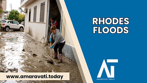 Torrential Rains Devastate Rhodes Floods Hit Homes, Roads, and Businesses | Amaravati Today