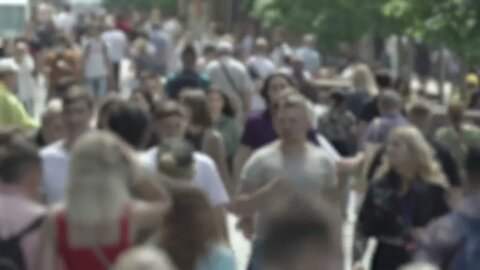 earth overpopulation people walking in the crowd silhouettes SBV 346858192 HD