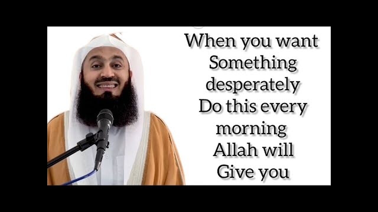 When you want Something desperately Do this every morning| Allah will Give you| Mufti Menk lectures|