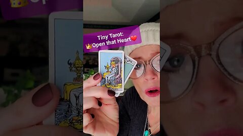 Tiny Tarot: 👑 Open that Heart ❤️ !! #lowkeymagickal #tinytarot #tarot #dailytarot #abundance