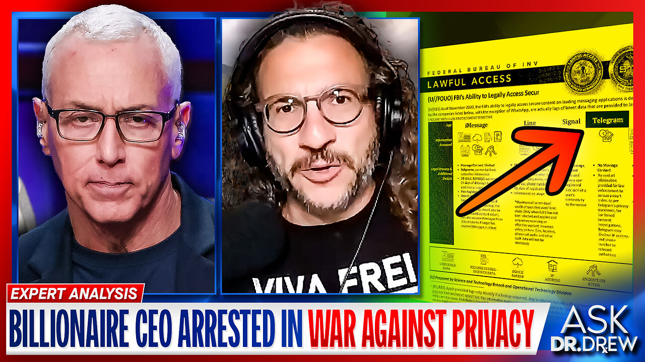 Viva Frei: How Telegram CEO Arrest & Trump's Attempted Assassin Will Be Weaponized In War Against Encrypted Apps & Privacy – Ask Dr. Drew