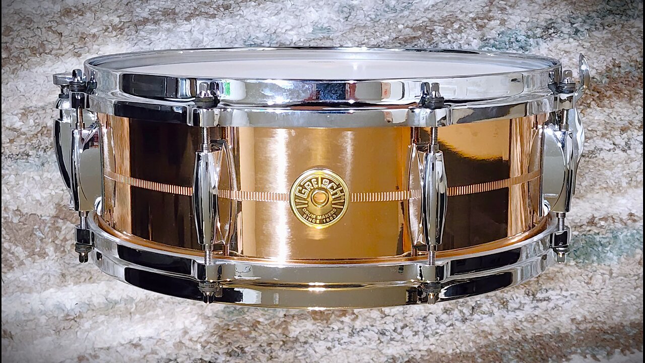 Gretsch 14x5 phosphor bronze and spun brass snare drums