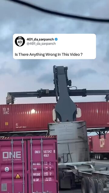 Shipping container falls