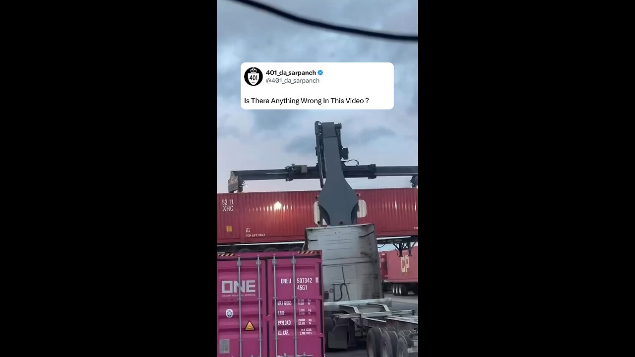 Shipping container falls