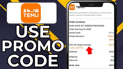 HOW TO USE TEMU PROMO CODE