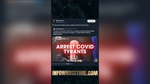 Arrest The Covid Tyrants - Alex Jones on X