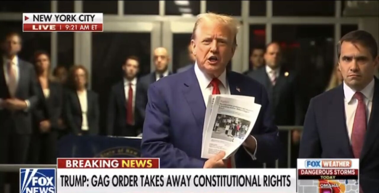 TRUMP❤️🇺🇸🥇RESPONDS ABOUT GAG ORDER🤍🇺🇸🦸‍♂️🏅IN BOGUS NYC TRIAL💙🇺🇸🏛️👨‍⚖️⭐️