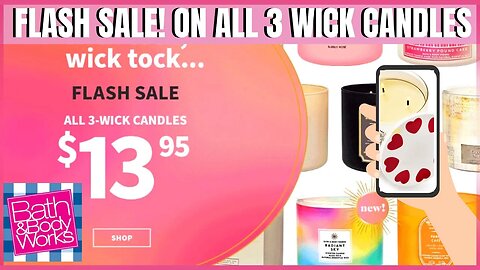 Bath & Body Works | FLASH SALE ON ALL 3 WICK CANDLES | WEBSITE WALK THRU | #bathandbodyworks