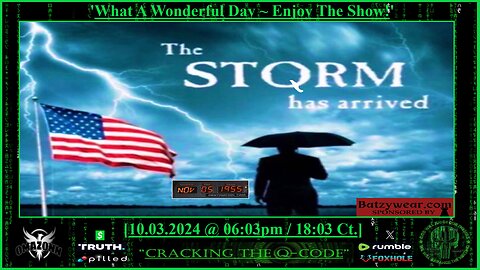 "CRACKING THE Q-CODE" - 'What A Wonderful Day ~ Enjoy The Show!'