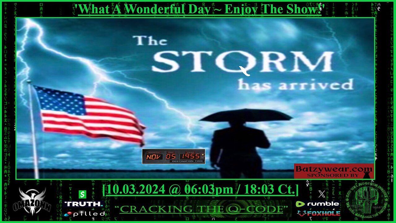 "CRACKING THE Q-CODE" - 'What A Wonderful Day ~ Enjoy The Show!'
