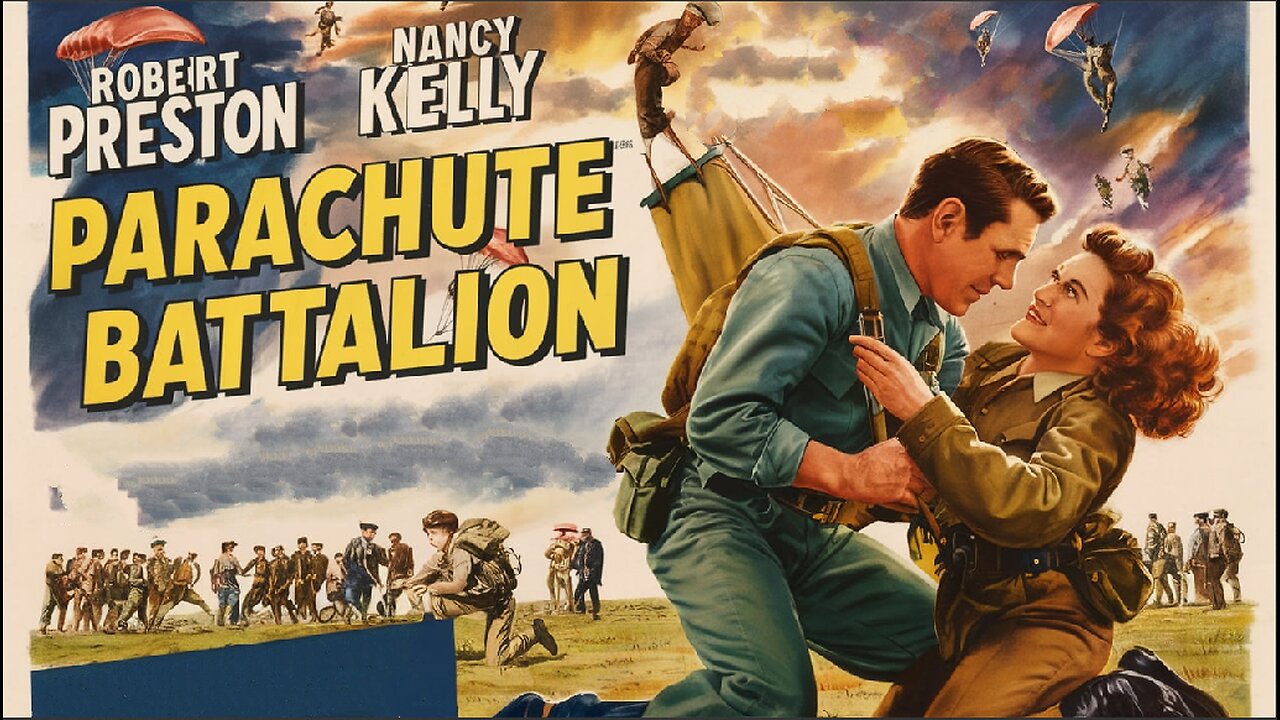 PARACHUTE BATTALION (1941) Robert Preston, Nancy Kelly & Edmond O'Brien | Drama, War | COLORIZED