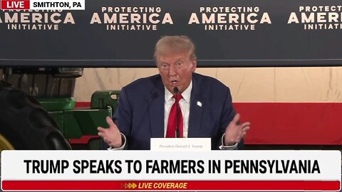 President Trump Speaks at Farmers Roundtable in Smithton Pa. ~ September 23 2024