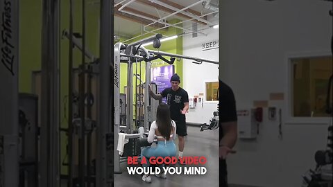 Asking my gym crush to workout #fitgirl #gymgirl #gymcrush #shorts