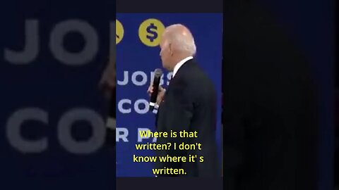 "Biden Says" Where is it written? | Subscribe for more ----}