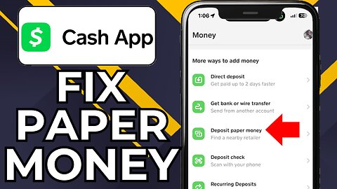 HOW TO FIX CASH APP PAPER MONEY NOT SHOWING