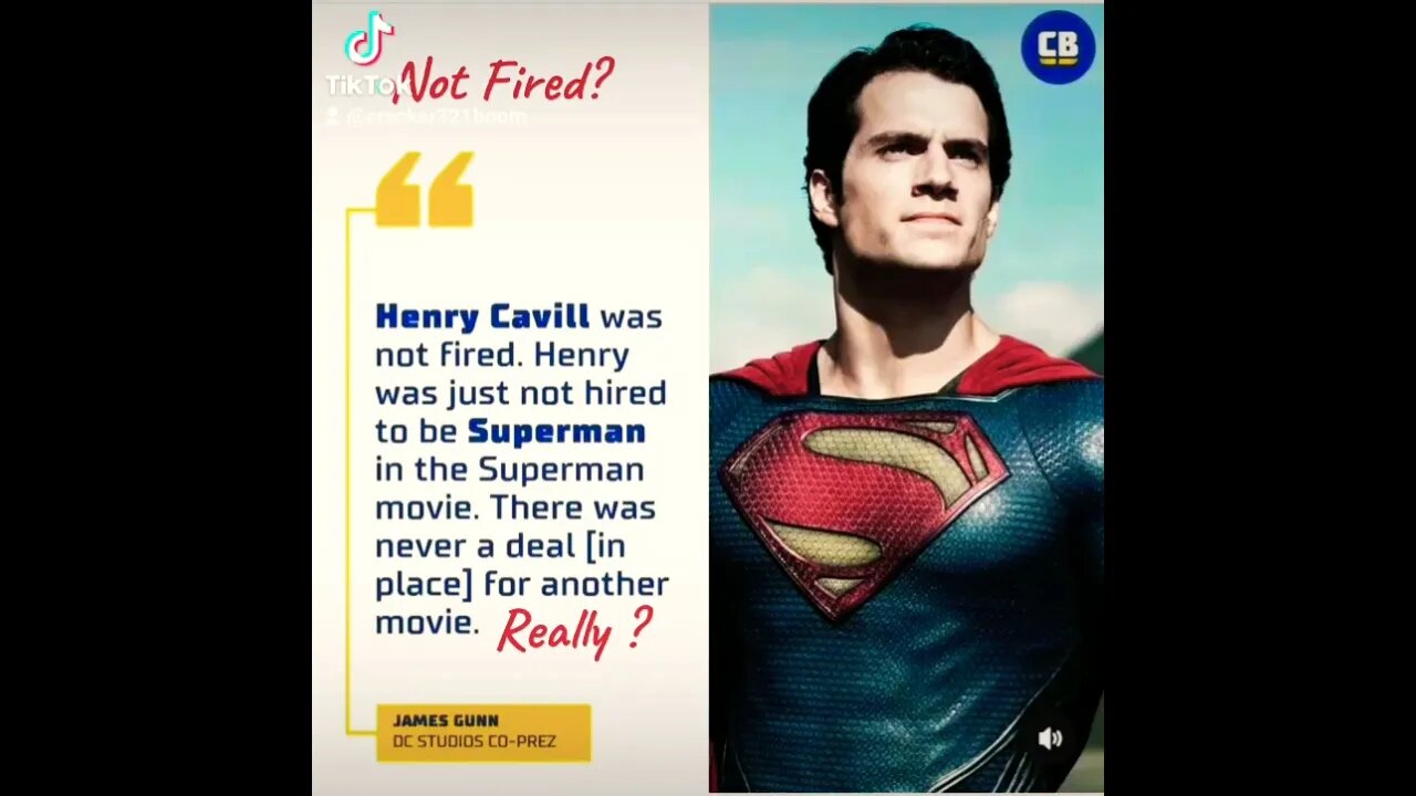 Henry Cavill Not Fired? Really?