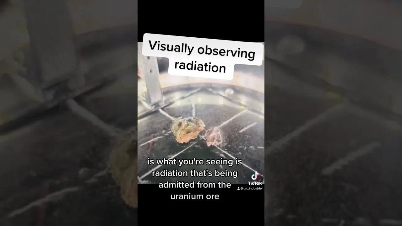 Visually observing radiation ☢️ given off by uranium’s