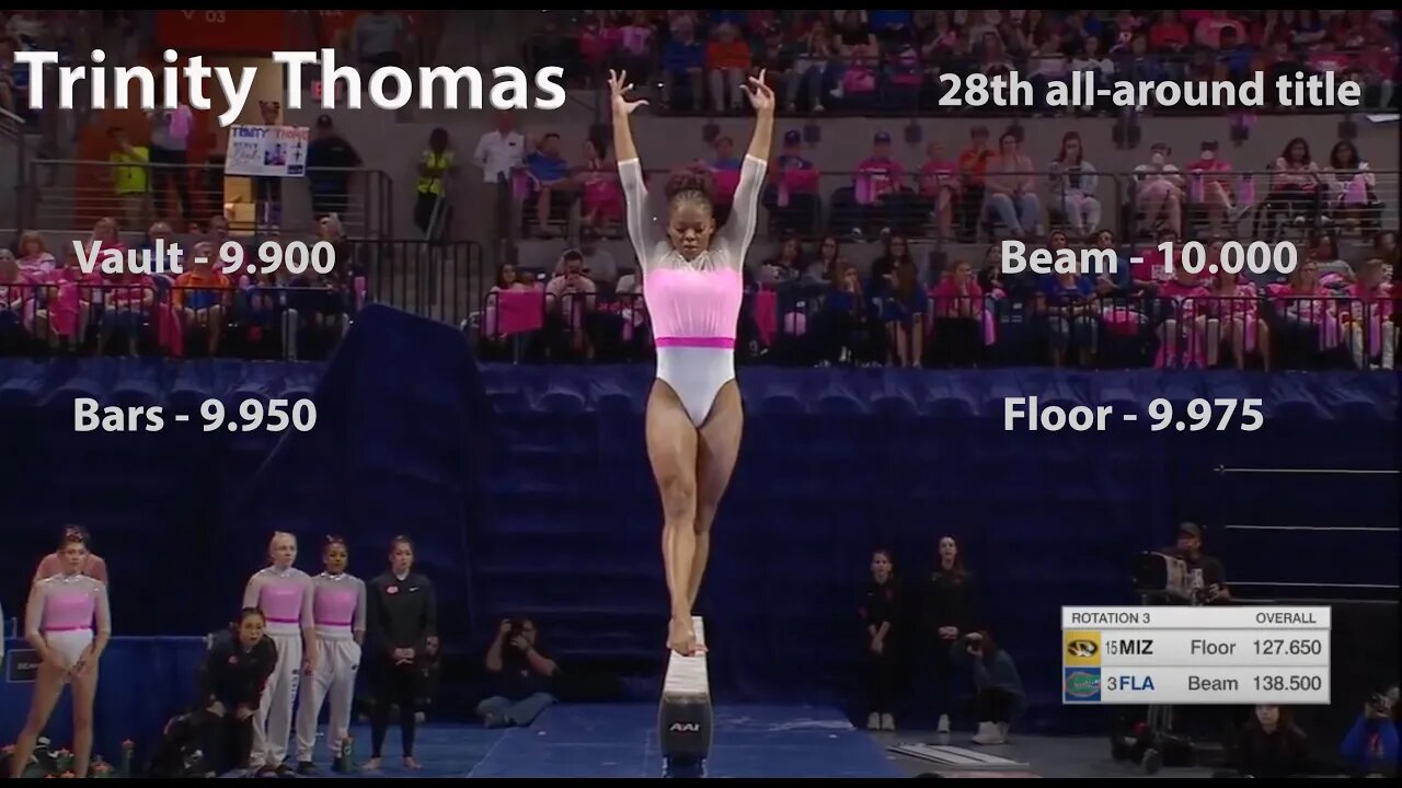 Trinity Thomas wins the all-around - Missouri at Florida 2/10/23