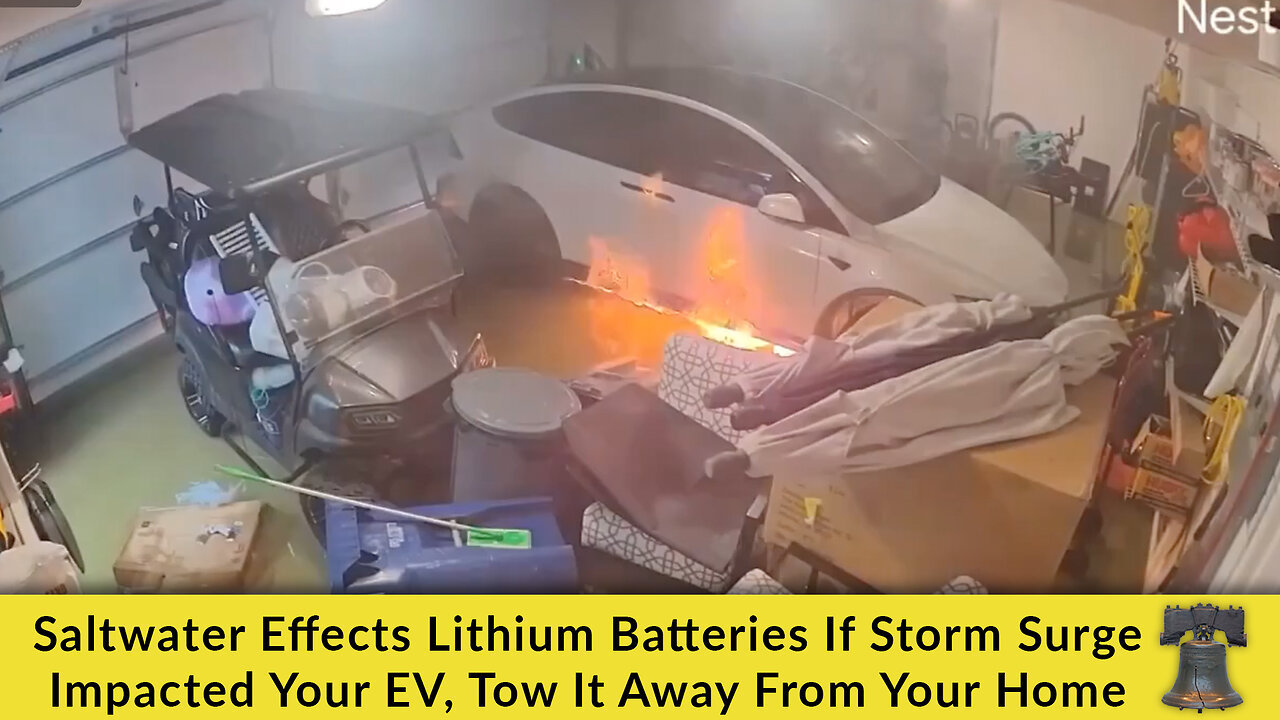 Saltwater Effects Lithium Batteries If Storm Surge Impacted Your EV, Tow It Away From Your Home