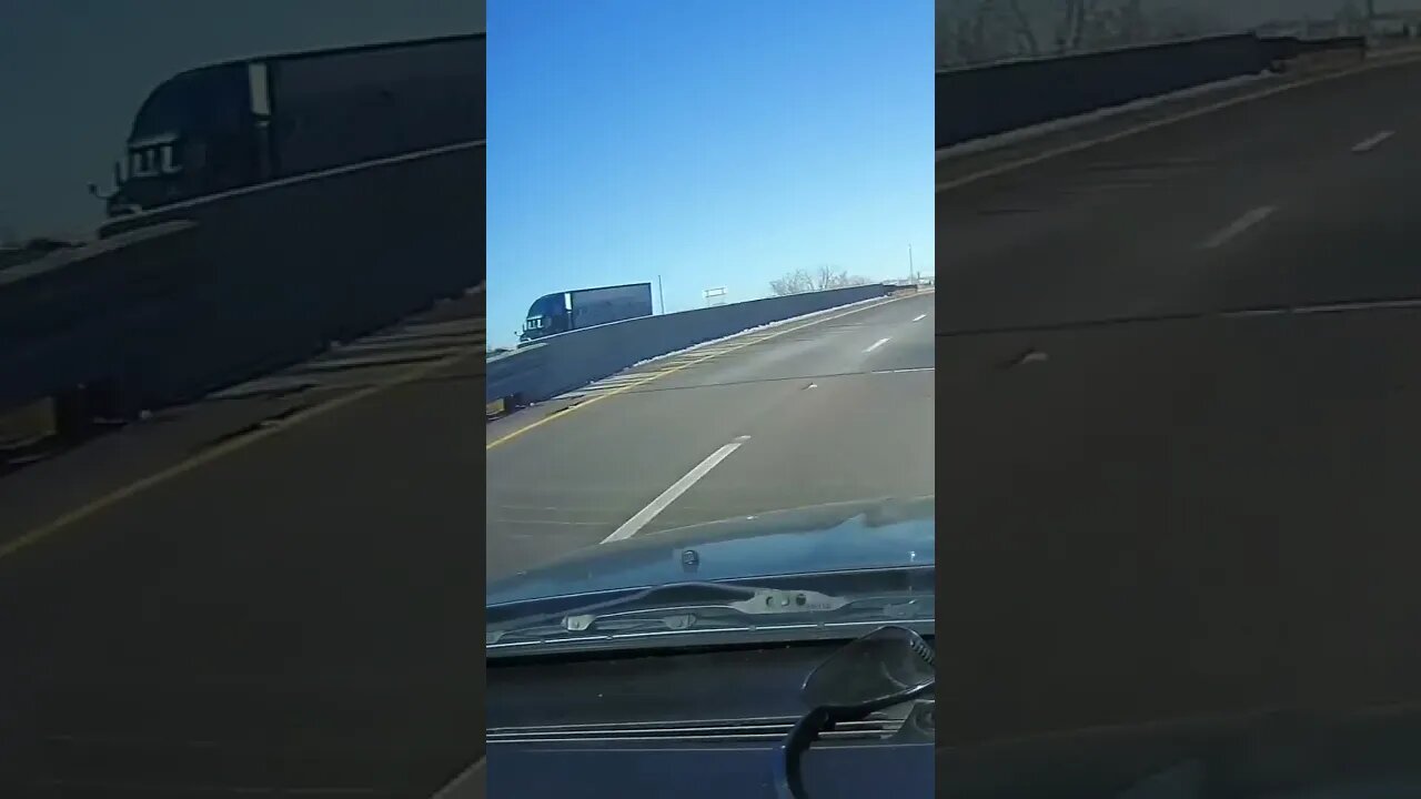 Bumpy driving over bridge #winterroadtrip