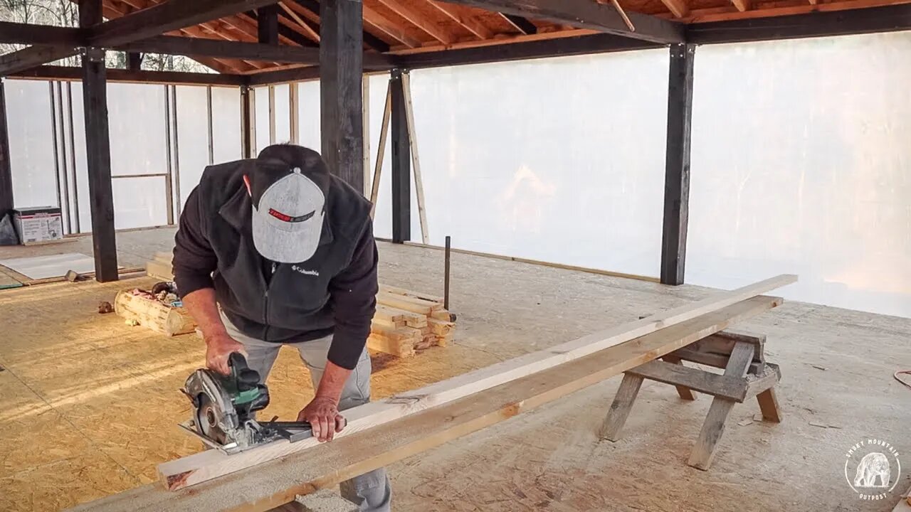 S2 EP76 | TIMBER FRAME CABIN, WOODWORK, EXTERIOR WALLS ALMOST DONE