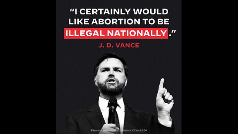 Last night JD Vance said he would never support an abortion ban. In newly unearthed footage