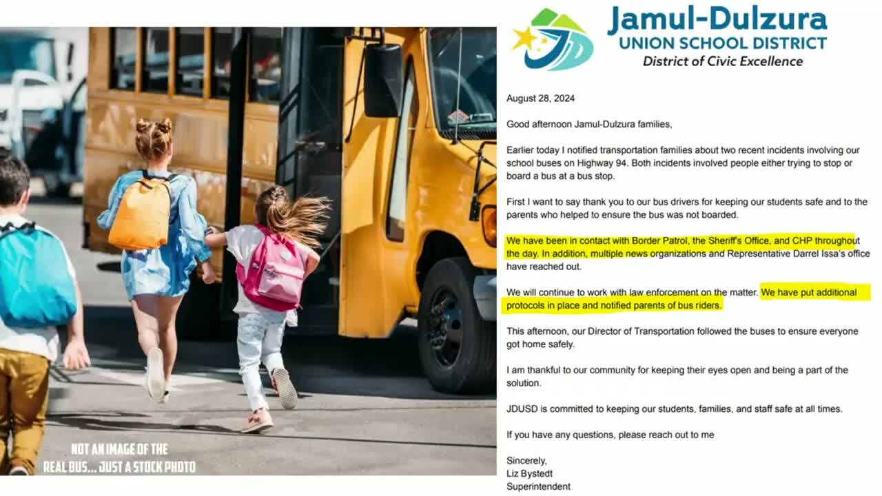 Fox 5 San Diego: Illegals Try to Board San Diego School Bus in Separate Incidents