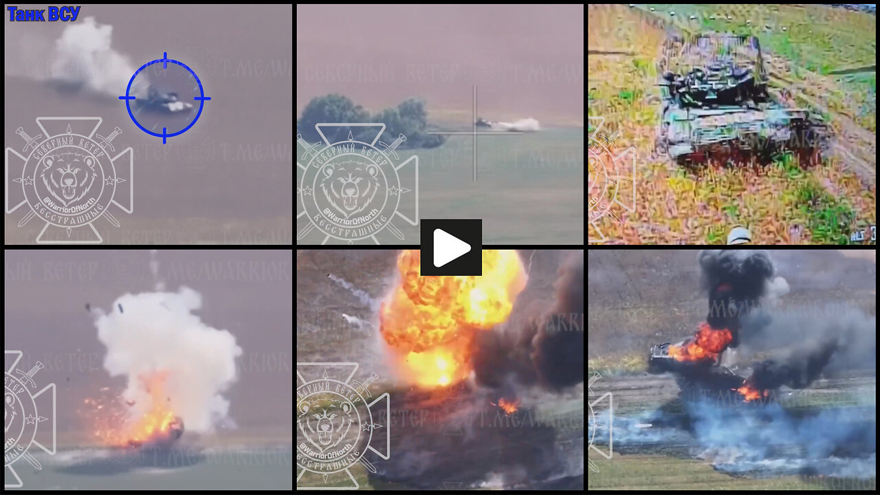 Kursk region: Russian FPV drone unit burns another Ukrainian tank