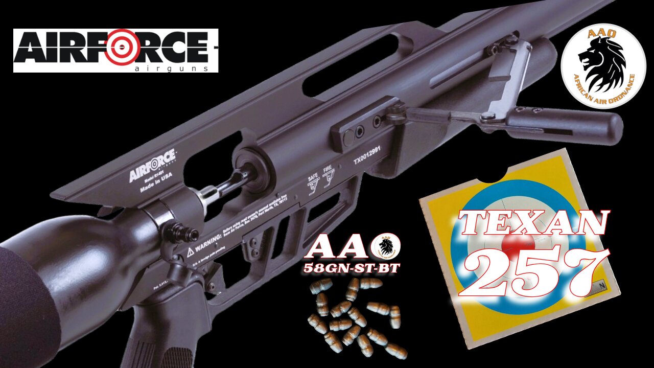 Shooting the Airforce Texan 257 cal using AAO 58gn -ST-BT hand cast slugs at 85 yards -Accuracy Test