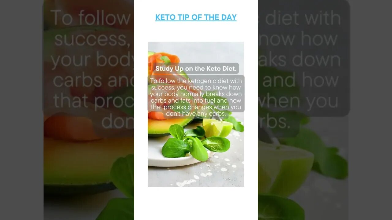 Keto Tip of the Day - Study Up on the Keto Diet.