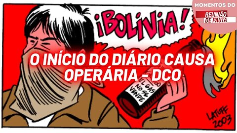 Charge Latuff 2003 sobre a Revolução da Bolívia, a guerra do gás - Início do DCO | Momentos Reunião