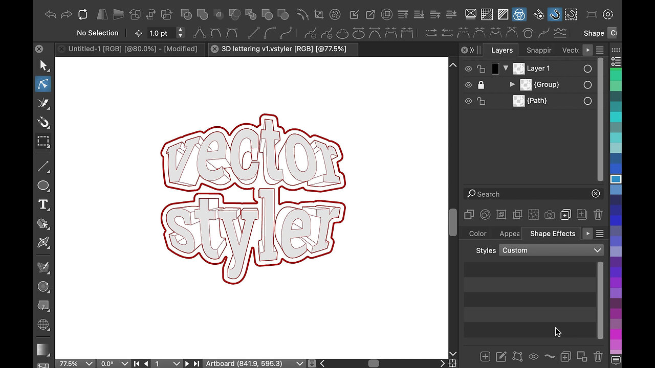 VectorStyler - Twisted 3D Text Tutorial