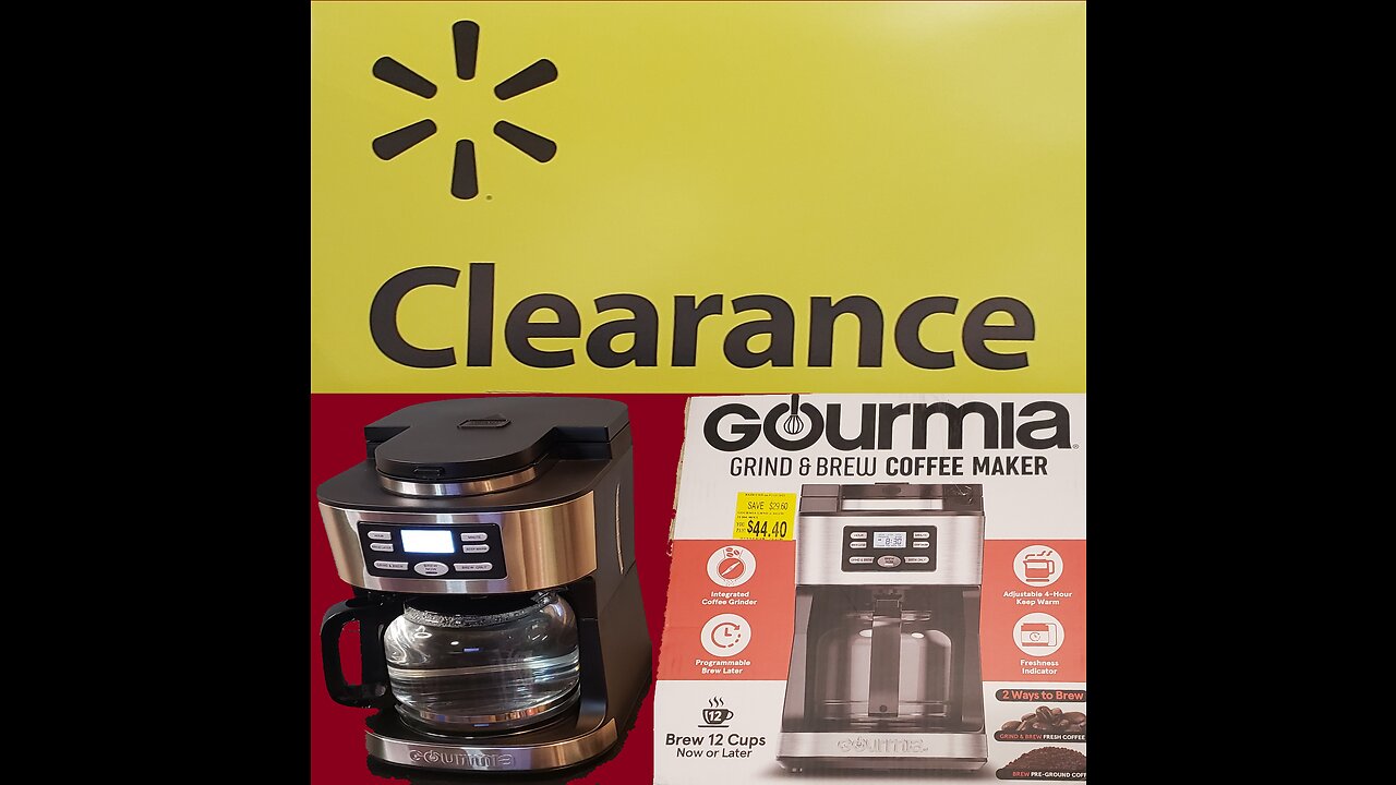 UNBOXING GOURMIA GRIND&BREW COFFEE MAKER WALMART CLEARANCE