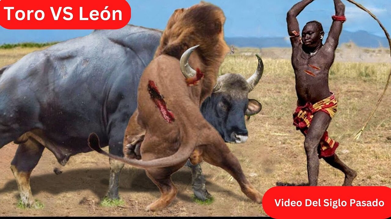Bull Vs Lion pelea en jaula de UFC - Video Del Siglo Pasado