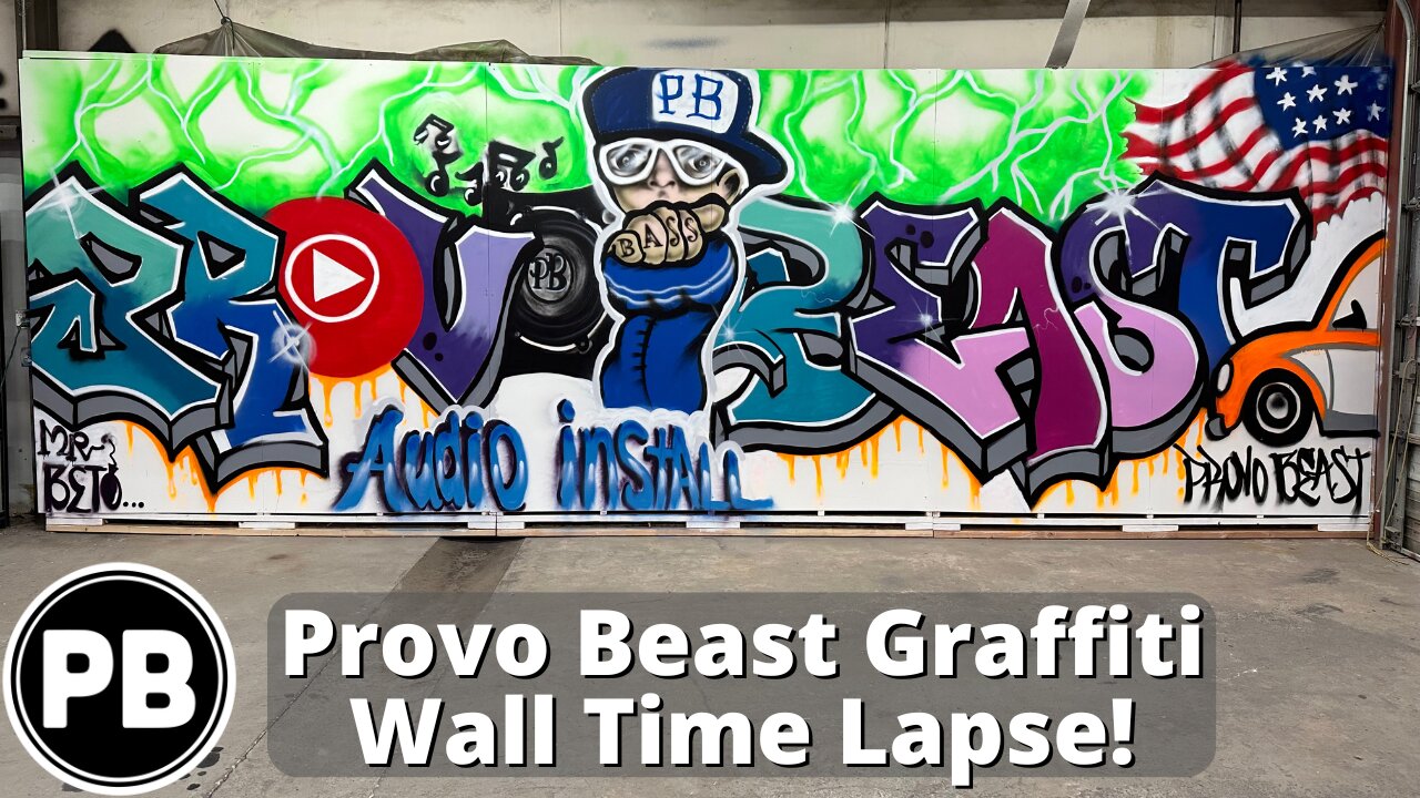 Provo Beast Graffiti Shop Wall Timelapse