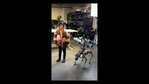 Mind controlled robotic machine gun🤯