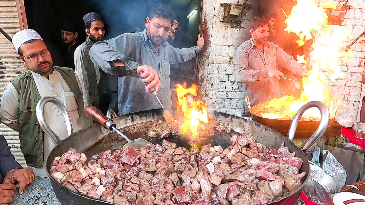 Tawa Fry Kaleji Recipe | Best Giant Size Mutton Liver Fried | Pakistan Street Food