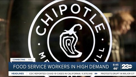 Food service workers are in high demand