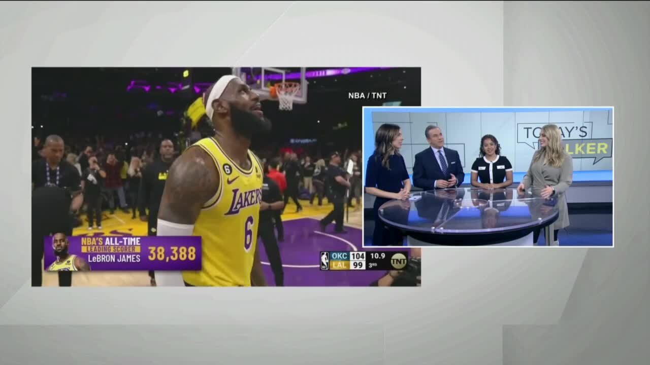 Today's Talker: LeBron breaks a scoring record, Rodgers is going on a unique retreat