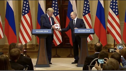 Trump Handed a Soccer Ball By Putin 😉- July 16, 2018