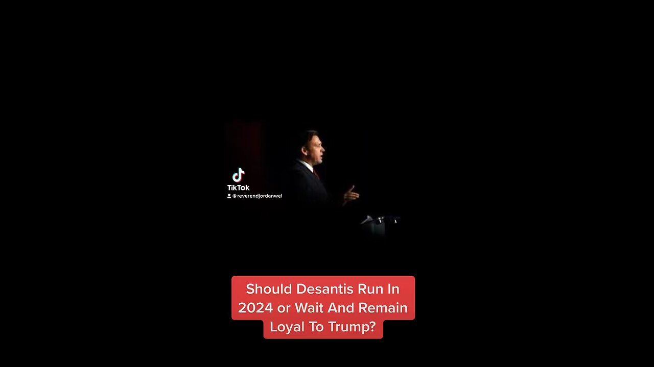 Should Desantis Run In 2024 or Wait And Remain Loyal To Trump?#rondesantis