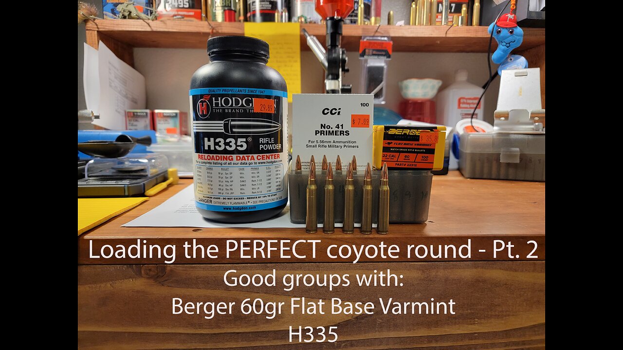 Loading the Perfect .223 Coyote Round - Part 2 - Berger 60gr FBV and H335