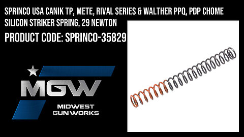 Sprinco USA Canik TP, METE, Rival & Walther PPQ, PDP Chrome Silicon Striker Spring - SPRINCO-35829