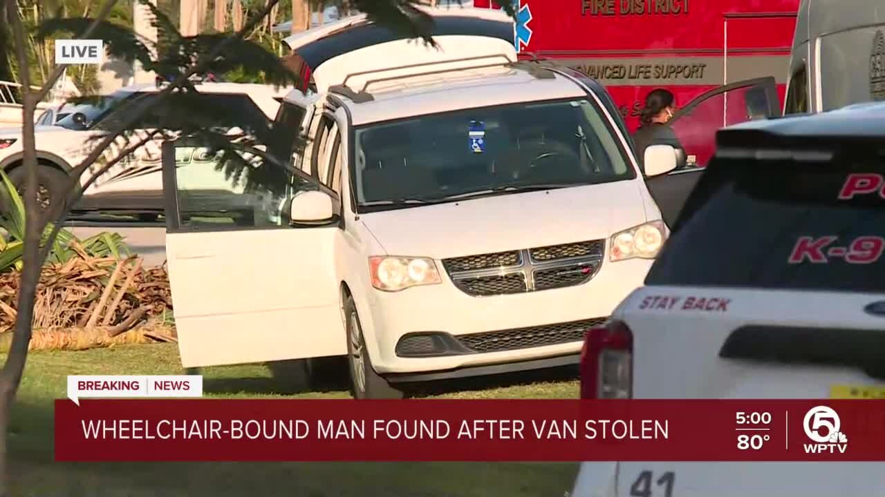 Dodge Caravan stolen with wheelchair-dependent man inside