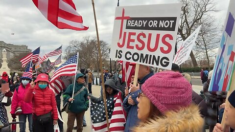 Powerful prayer being sent up outside the Capitol and Supreme Court